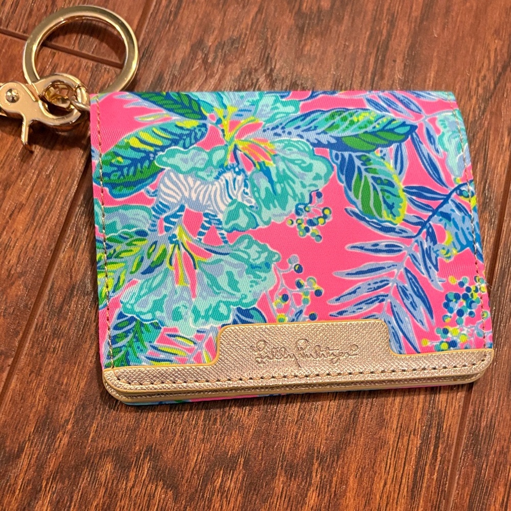 Lilly Pulitzer card wallet with keychain